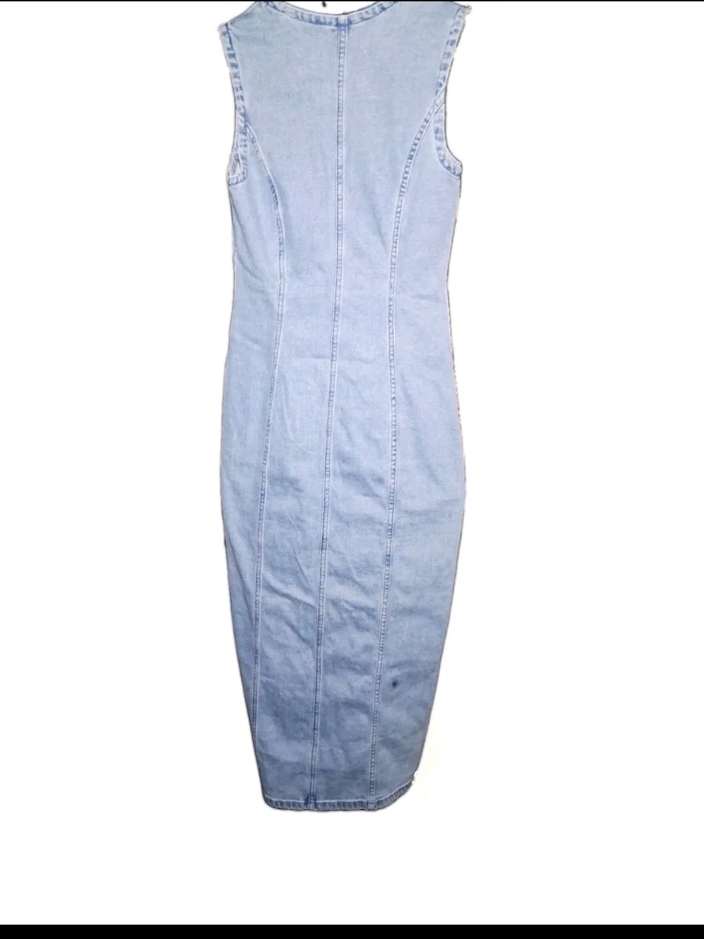 Abercrombie & Fitch Light Blue Denim Button-Down Maxi Dress